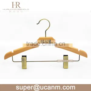 HRW-FF1GP Wooden Luxury Clothes Hanger,wooden Clips Hanger thumbnail-1