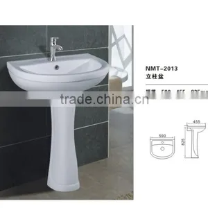 Customzied Pedestal Wash Basin/ceramic White Pedestal Washing Basin thumbnail-2