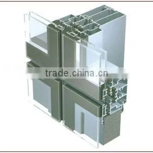 Hot Selling Manufacturer With Customized Curtain Wall Price /glass Curtain Wall Price/ Aluminium Curtain Wall Profile thumbnail-3
