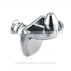 Sliver Color Zinc Alloy Glass Shelf Supports thumbnail-4