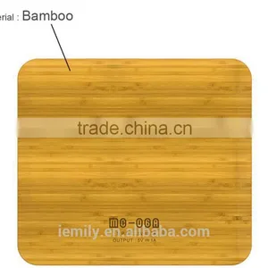 New Bamboo Dual 2 Coil qi Wireless Charger Samsung Wireless Charger Pad thumbnail-6