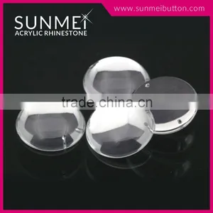 Transparent Crystal Flatback Sew on Acrylic Half Beads thumbnail-1