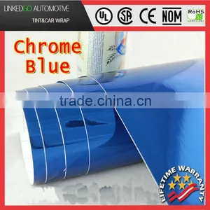 High Quality Car Wrap Chrome Blue Car Wrap Vinyl Air Bubble Free Wrapping Sticker thumbnail-1