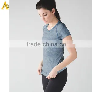 Womens Sports Top Short Sleeve T-shirt Cotton Fabric Rich Fitness Gym Shirt thumbnail-2