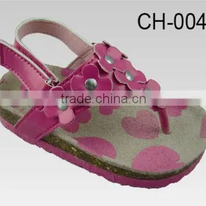 Fushia Flower Girl Leather Sandals thumbnail-1
