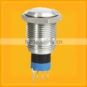 Electronic Switch Pushbutton Switchm,Heavy Duty Orange Amber 3V LED Light Switch On Off Latching 250V 3A 15mm SPST thumbnail-5
