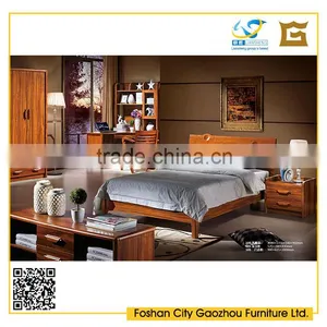 Solid Wood Frame Panel Wood Modern Bedroom Furniture Sets thumbnail-1