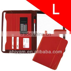 Good Quality 33*25cm With Calculator Black/Brown Color PVC Agenda/Note Book. thumbnail-1