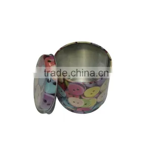 Round Metal Buttons Tin Box thumbnail-2