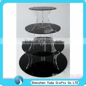 Custom 5 Tier Round Cupcake Wedding Cake Stands Clear Acrylic Wedding Cake Stands Cheap thumbnail-3