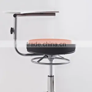 New Black&Red Fabric Swiveling Drawing Chair With Mini Writing Table thumbnail-4