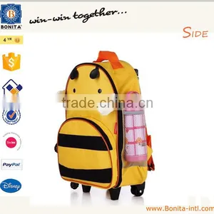 Wholesale Cartoon Bee Child School Bag Trolley With Wheels Bright thumbnail-4