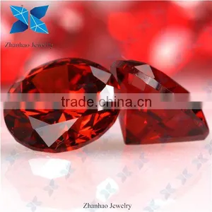 Cubic Zirconia Rough Orange Red Topaz 2mm cz Stone thumbnail-1