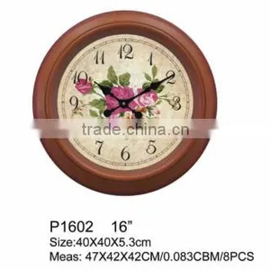 P1602 Classic Beautiful Big Plastic Wall Clock thumbnail-1