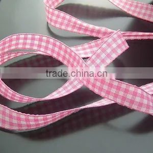 Grosgrain Ribbons ,red, 2/5inch Wide With Gingham thumbnail-4