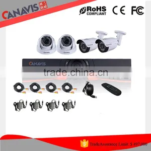 4ch 1 Megapixel 720P Outdoor/Indoor Cctv hd System Dome and Bullet Camera Dvr Kit thumbnail-1