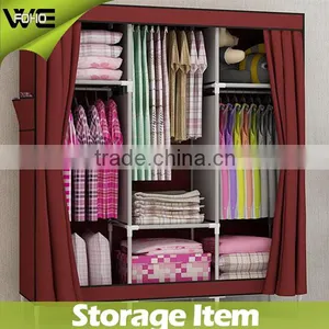 Multilayer Bear Heavy Items Bedroom Wardrobes,DIY Folding Fabric Dustproof Modern Wardrobes Bedroom thumbnail-1