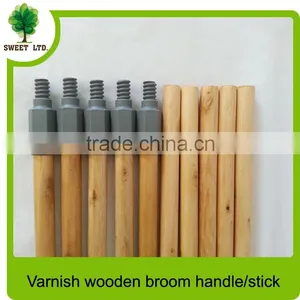 2.2*120cm Varnished Wooden Broom Handle With Plastic Thread thumbnail-1