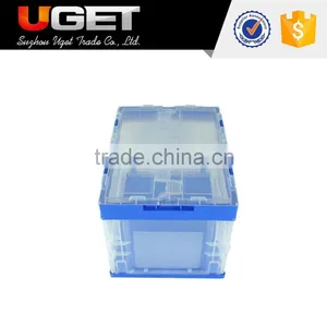 Factory Directly Sales Side Door Lid Foldable Collapsible Plastic Crate thumbnail-4