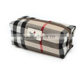 Stylish Leather Blue Lady Hang Cosmetic Bag thumbnail-1