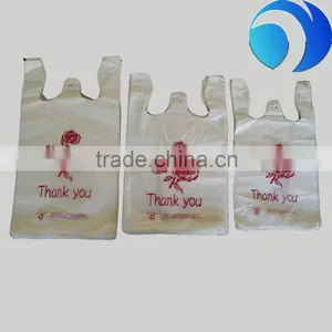 2% EPI Biodegradable Custom Printed Plastic T-shirt Type Charity Bags thumbnail-3