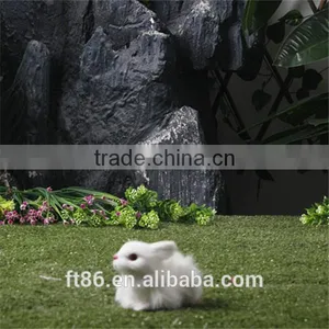 Plush Toy Animal Small White Animal Figures Artificial Animal Bunny thumbnail-2