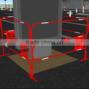 P[owder Coated With Reflectived Tape Warning Steel Construction Barricade thumbnail-1