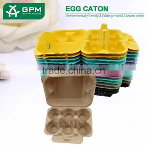 Custom High Quality Paper Pulp Molded Egg Cartons With Color thumbnail-1