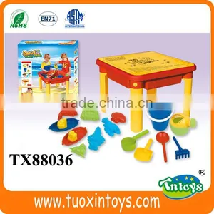 Kids Plastic Outdoor Summer Sand Beach Toys Table Set Sand Play Tools thumbnail-4