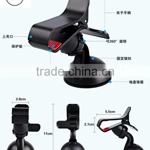 FACTORY PRICE Car Mini Mobile Phone Frame CAR MINI Rotating 360 Degrees for Iphone ,car Navigation Mobile Phone Support Clip,mo thumbnail-3