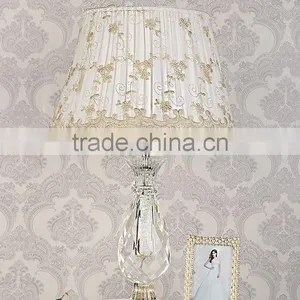 Graceful Lace Lampshade Clear K9 Crystal Table Lamp thumbnail-2
