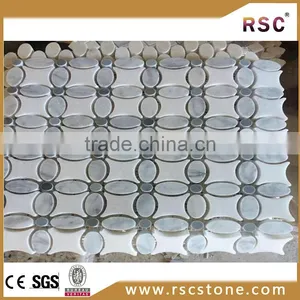 Modern House Carrara Marble Mosaic Arabesque Tile thumbnail-1