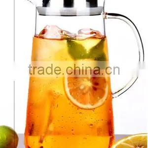 Clear Glass Water Jug Set With Two Glass Water Cups thumbnail-2