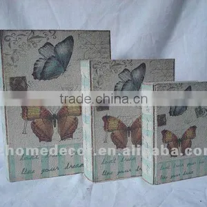 Wooden Boxes Gift Set Covered With Canvas Printing thumbnail-1