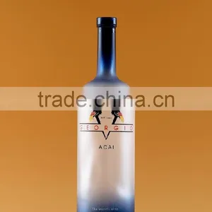 Color Vodka Bottle 750ml Round Shape With Cork thumbnail-1