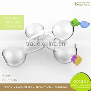 Handmade High Quality Borosilicate Glass Tea Travel Bottle thumbnail-6