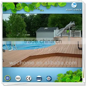 Teak Antiseptic Wpc Wood Plastic Composite Decking, Waterproof Laminate Flooring, Outdoor thumbnail-2