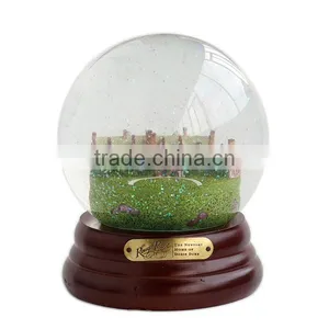 Home Decor House Snow Ball Water Glass Snow Globe thumbnail-1