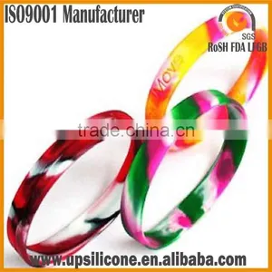 Cheap Custom Camouflage Silicone Wristbands thumbnail-1