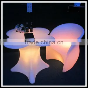 New Product High Quality PE Led Light Dinning Chair Sets / Bar Led Furniture Light up Leisure Chairs Sets thumbnail-4