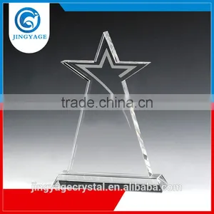 Jingyage Trade Assurance Quickly Custom Design Star Shaped Crystal Award Trophy Crystal Shooting Star Award Trophy thumbnail-1