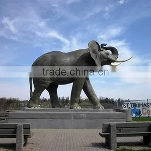 Large Outdoor Copper Sculptures Metal Craft Life Size Elephant Statues thumbnail-2