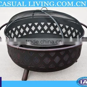 Outdoor Bronze Crossweave Fire Pit - Large thumbnail-1