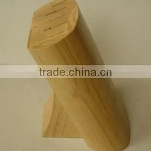 Regular 5- Slots Rubber Wood Knife Block, Stand, Holder thumbnail-2