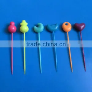 6 Pcs Colorful Plastic Fruit Fork Set thumbnail-1