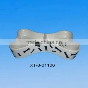Ceramic Pet Bowl Two-in-One thumbnail-1