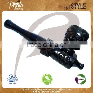 Handmade Real Ebony Wood Smoking Pipe, Size : 5 Inch Pipe, Also Available Big Size thumbnail-1