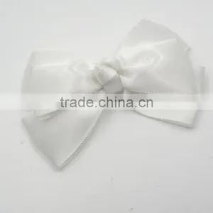 Hair Accessory New Arrival White Fabric Satin Cute Bow Tie thumbnail-2