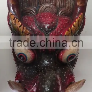 Dragon Mask Wall Hanging Decor Handmade in Nepal thumbnail-5