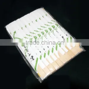 Twin Bamboo Chopsticks With Half Paper Sleeve thumbnail-1
